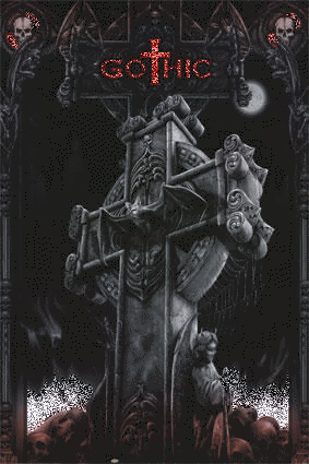 Gif animé gothique croix